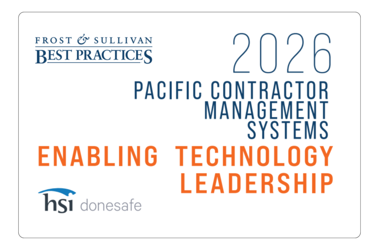 HSI Donesafe Receives Frost & Sullivan’s 2026 Pacific Enabling Technology Leadership Recognition for Excellence in Contractor Risk Intelligence and Management