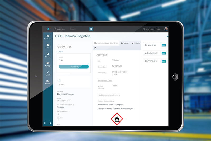 New Safety Data Sheet and Chemical registers to meet Global Harmonized Standard